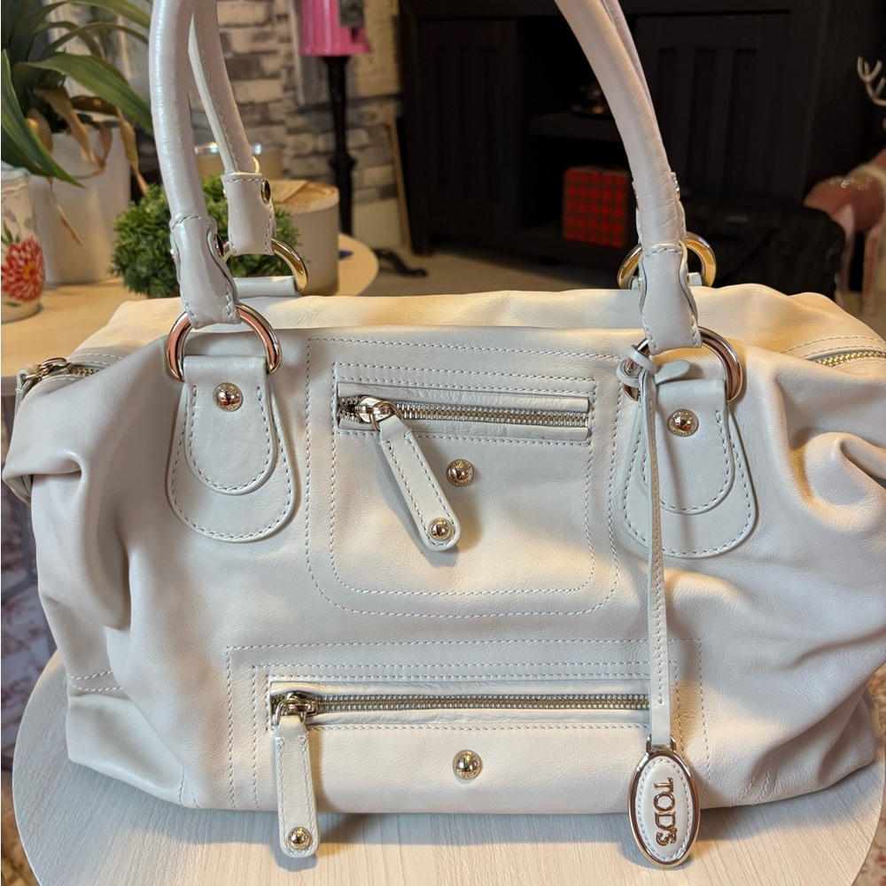 Tod's White Shoulder Bag